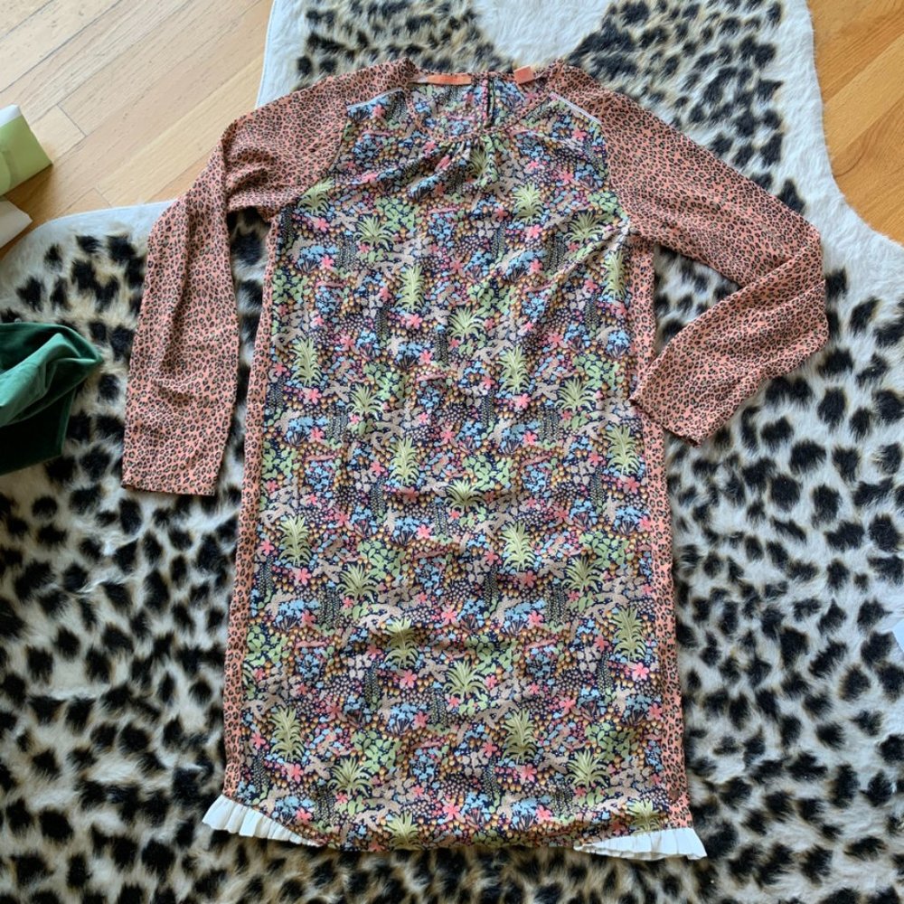 SCOTCH & SODA. Jungle Ruffle Drape Dress